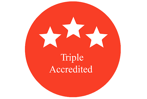 Triple accredited logo