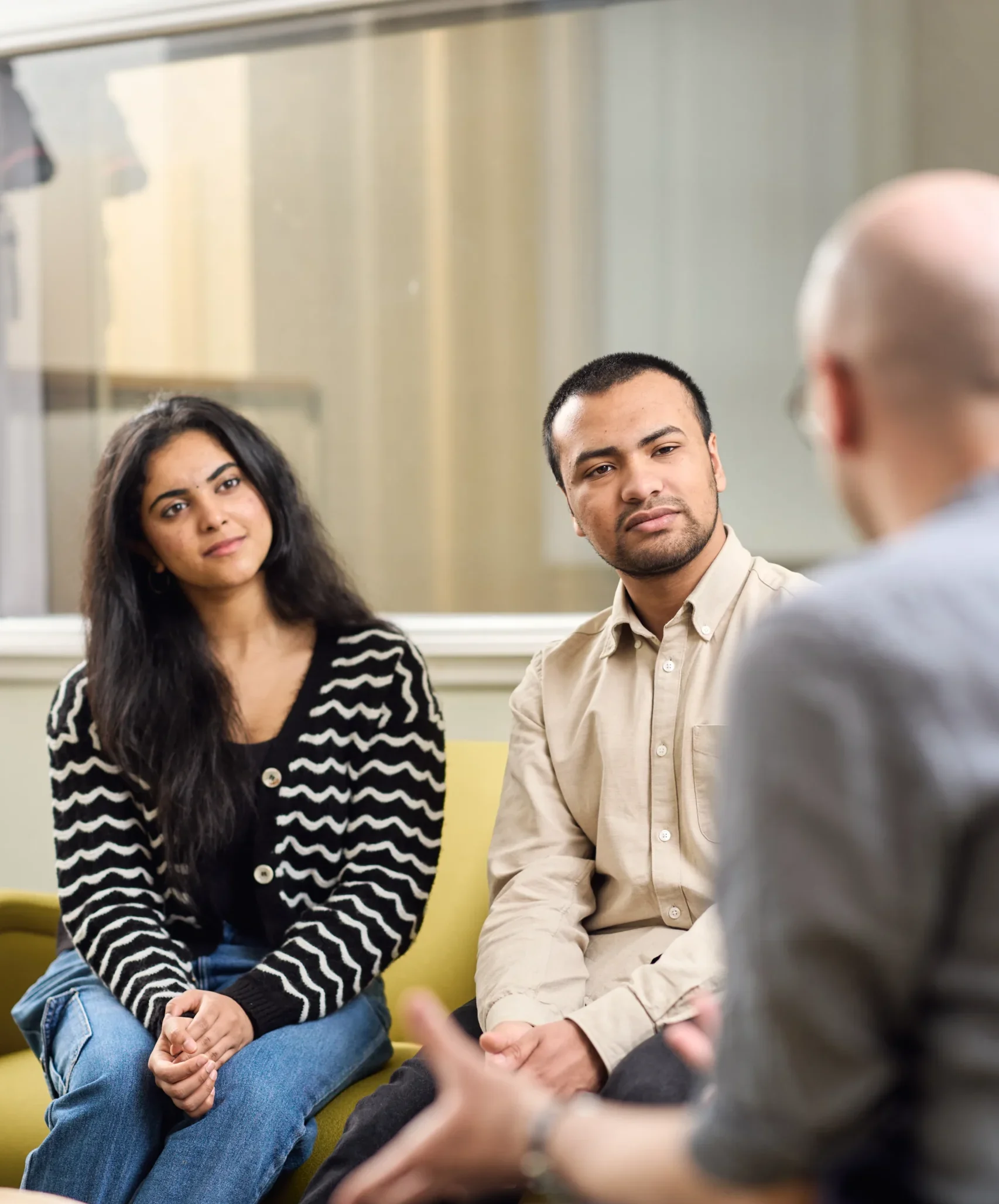 MSc Psychology Career Prospects - psychologist speaking to couple in therapy session