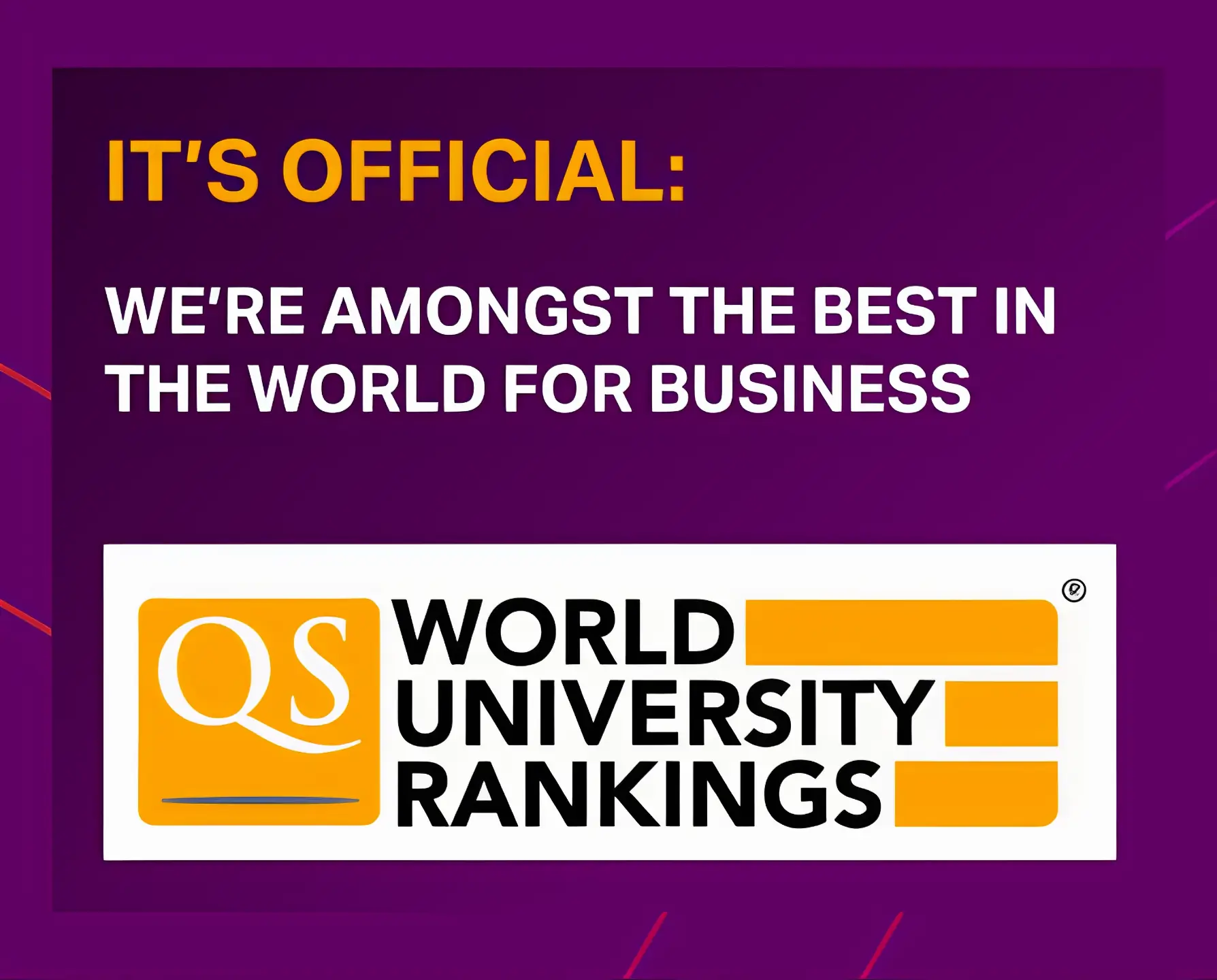 Aston University rated as one of the best university under QS world rankings