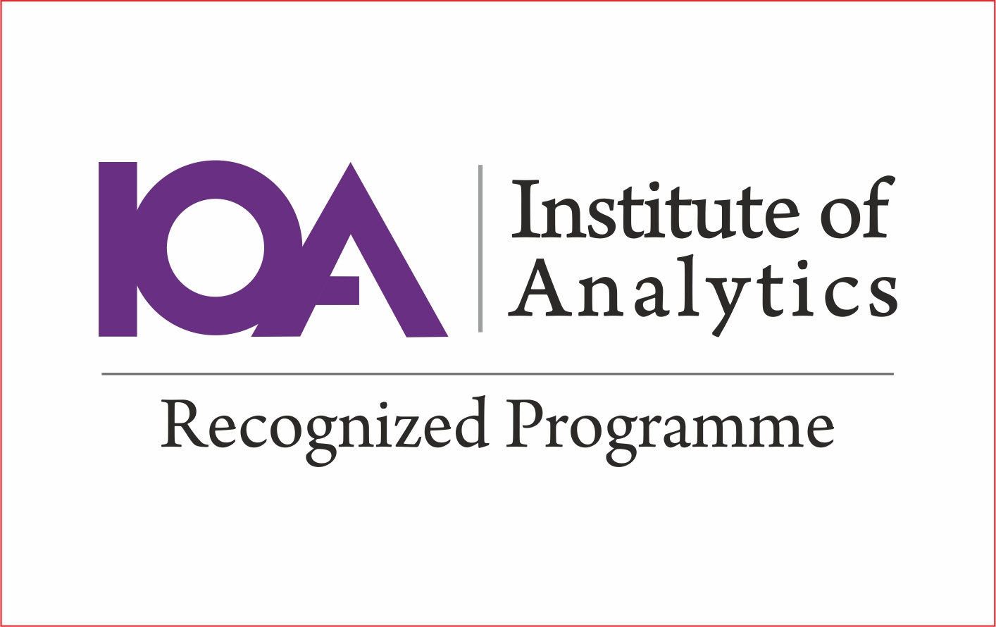 IoA Recognized programme Logo