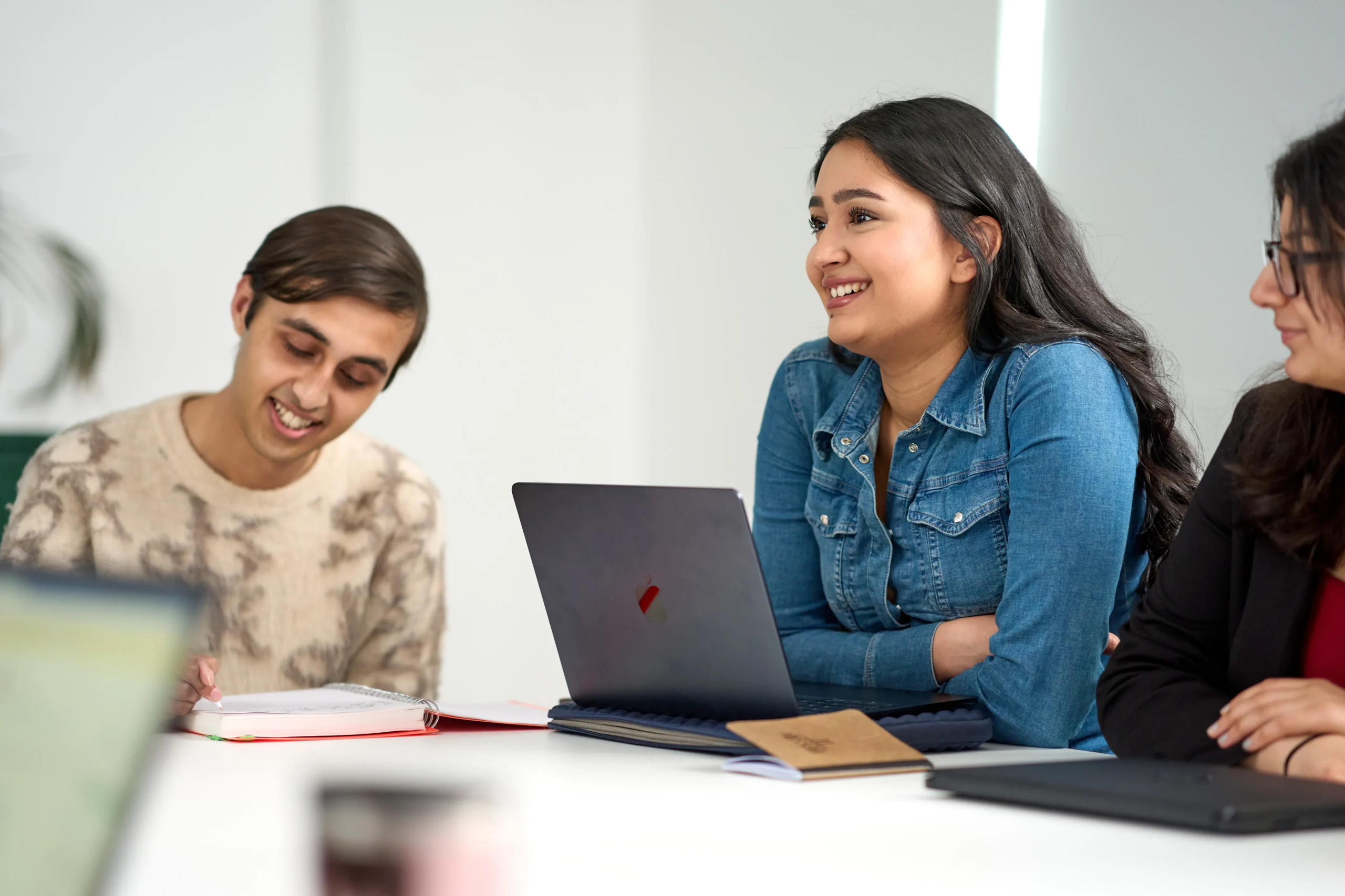 Expert Q&A: Your top questions about studying a Master of Public Health online answered - two students studying around a desk