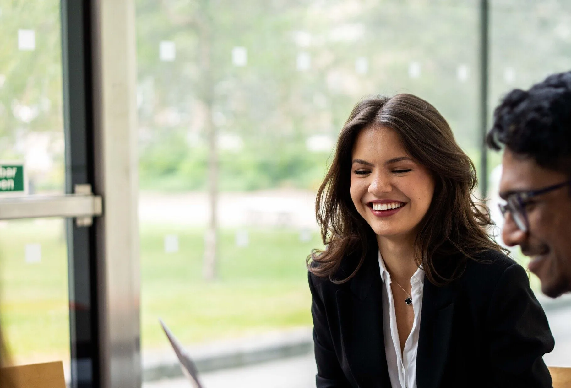 Aston Online Webinars - woman and man smiling as they get access to an exclusive series of webinars