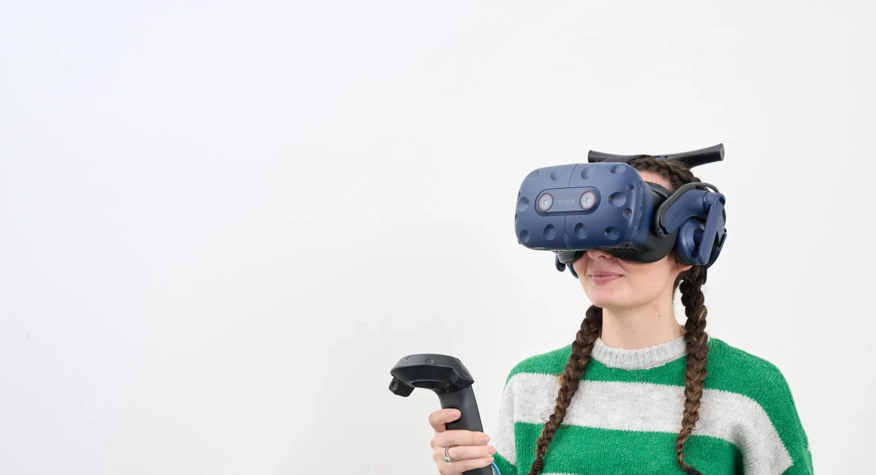 Computer Science BSc Aston Online - woman wearing virtual reality headset