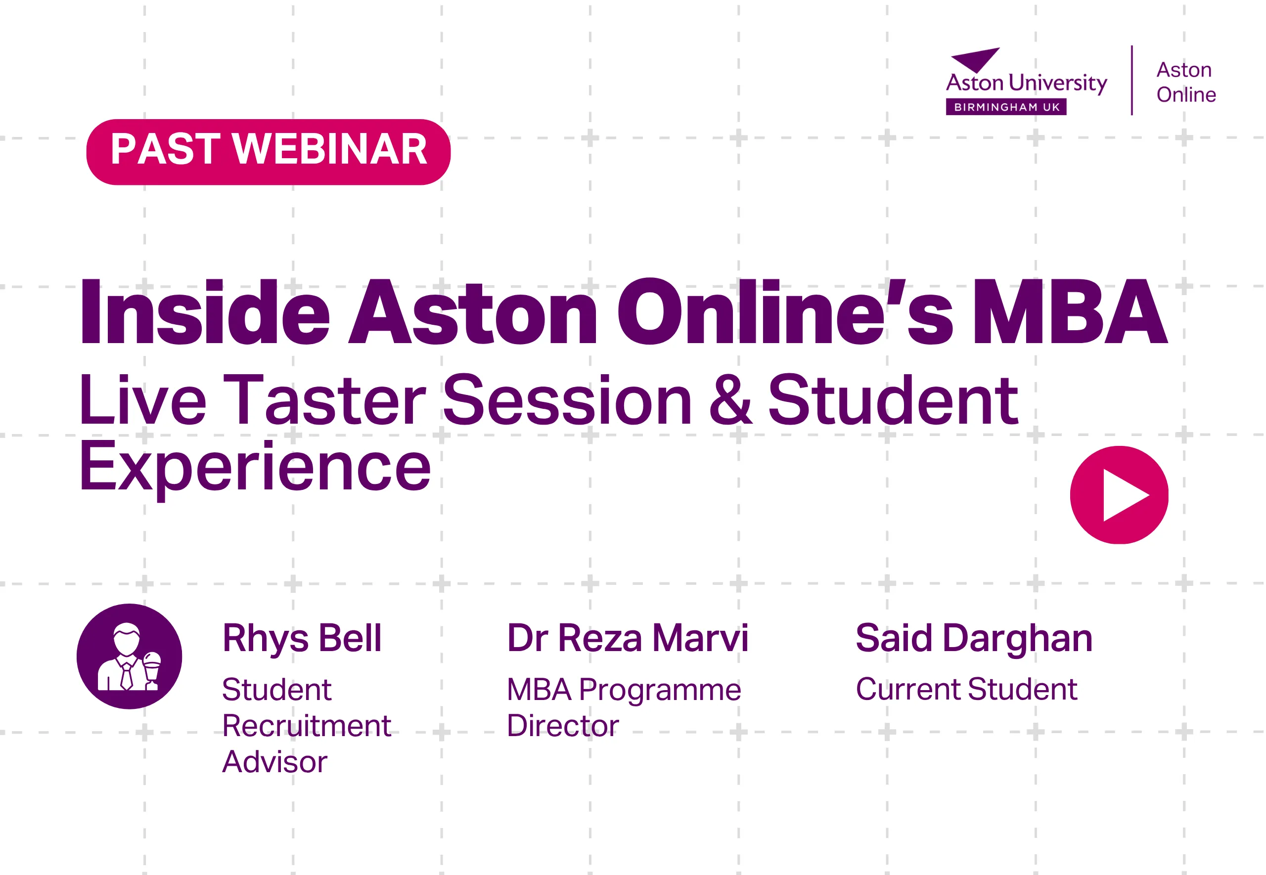 Aston Online MBA past webinar - Live Taster Session: Inside Aston Online's MBA - thumbnail